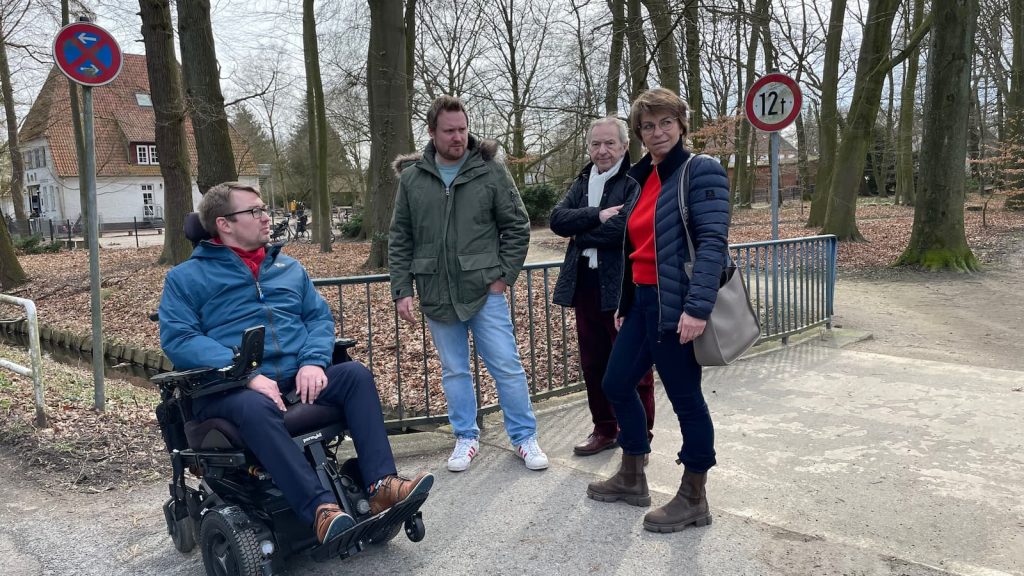 Landesbehindertenbeauftragter Dr. Arne Frankenstein, Simon Zeimke, Jochen Leinert, Tamina Kreyenhop